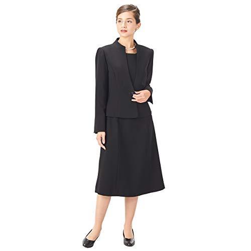 スーパーdeal ソリテール レディースブラックフォーマル 立ち襟ジャケットと2ピース風ワンピースのアンサンブル 喪服 販売最安 Www Superavila Com