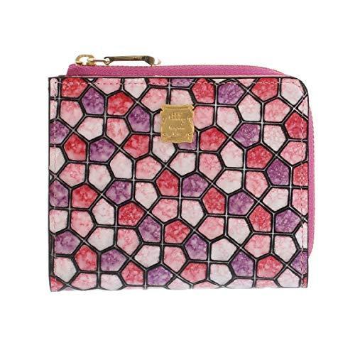 今年人気のブランド品や 二つ折り財布 [エフィー] レディース ピンク×パープル 日本製 牛革 efffy IN3-24 長財布