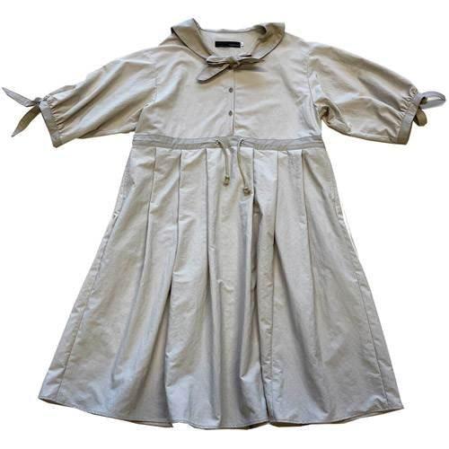 ヌヌフォルム セーラー ワンピース グレーベージュ 08 Nf17 449 025 キッズ 135 グレーベージュ Spravabezstarosti Cz