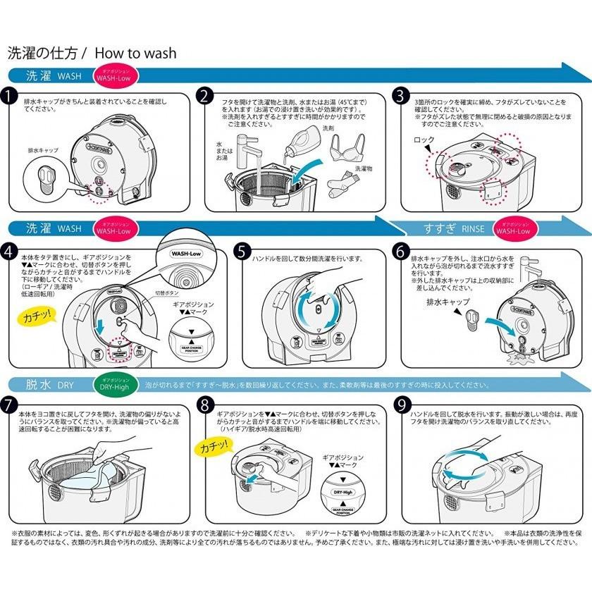 ハンドウォッシュスピナー 小型手動洗濯機 洗濯 すすぎ 脱水対応 Centarc ポータブル洗濯機 Hvj 1806 Yu9 悠々本舗 通販 Yahoo ショッピング