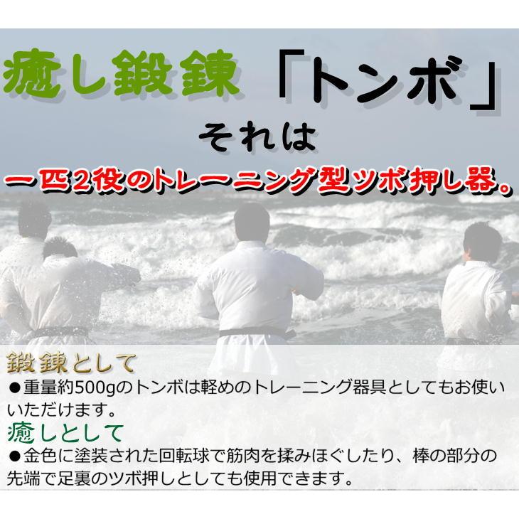 癒し鍛錬トンボ 男のツボ押し棒 SUM23 鉄製 ローラー 腕 足 秋津蜻蛉 約500g 鍛錬棒シリーズの画像