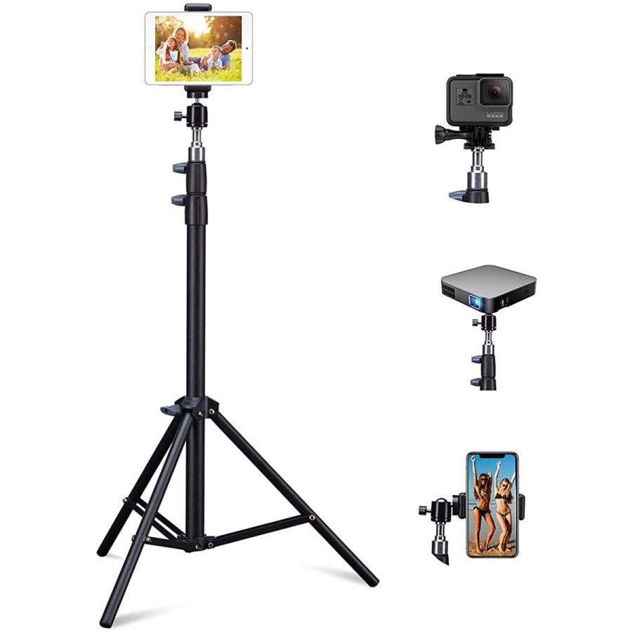 携帯電話用三脚 24インチから67インチ And 調節可能な電話用ビデオスタンドと電話ホルダー Iphone Yuyuショップ カメラアクセサリー カメラ 自撮り ビデオ録画 ライブストリ 24インチから67インチ And 通販