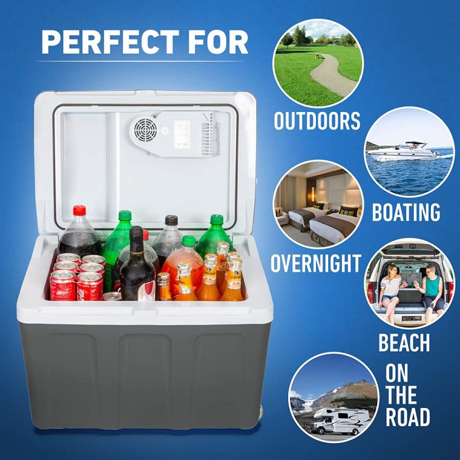 K-box Electric Cooler and Warmer with Wheels for Car and Home - 48 Quart (4｜yuyushop123｜03