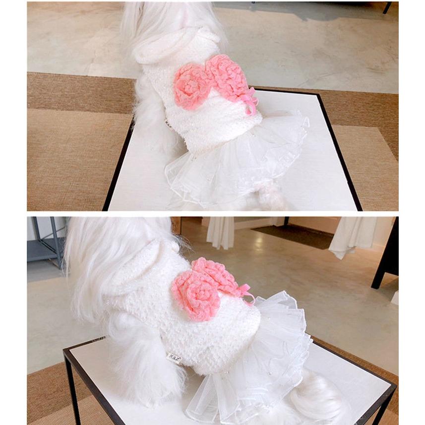 送料無料 犬の服 スカート 暖かい ペット用品 Dog服 犬服 ペット服 洋服 ドッグウェア お嬢様 上品 かわいい スナップボタン ひらひら はな Dg455 Yuyu Shop 通販 Yahoo ショッピング