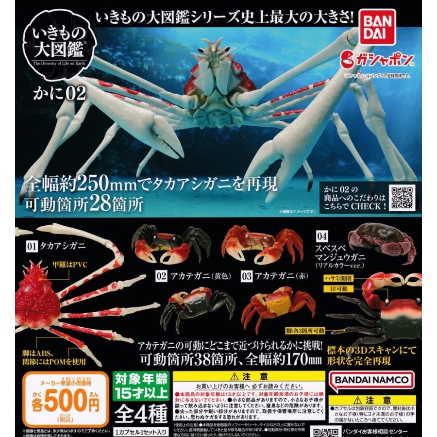 在庫品）いきもの大図鑑 かに02 全4種セット : ゆうゆう 商店 - 通販