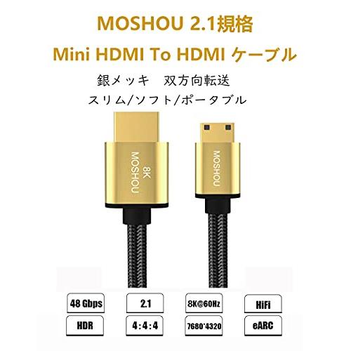 Sikai 8K Mini HDMI To HDMI 変換ケーブル 双方向転送 HDMI2.1規格