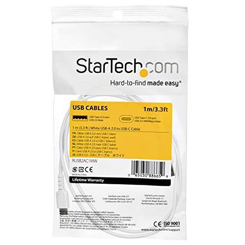 StarTech.com USB-A - USB-C ケーブル/1m/USB 2.0/急速充電・データ転送/アラミド繊維補強/オス・オス/ホワイト R｜yuyuyu｜06