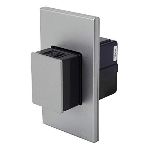 TERADA 壁用プッシュコンセント シルバー 接地無し/カギ無し UCW100SL