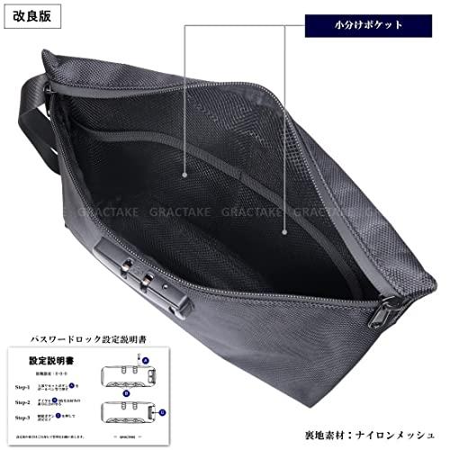 GRACTAKE [防犯 防水] 鍵付きポーチ 通帳入れ 貴重品入れ 防犯バッグ ダイヤル式 パスワードロック PW-2改良｜yuyuyu｜05