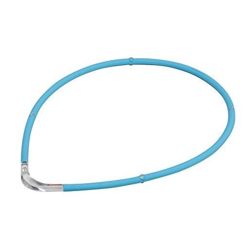 ファイテン(phiten) ネックレス RAKUWA 磁気チタンネックレスS-|| ブルー×クリア 55cm｜yuyuyu