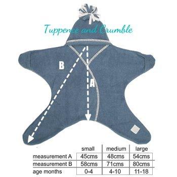 Tuppence & Crumble タッペンスアンドクランブル 星型アフガン Star Wrap スターラップ 0-4ヶ月用 チョコレート｜yuyuyu｜02