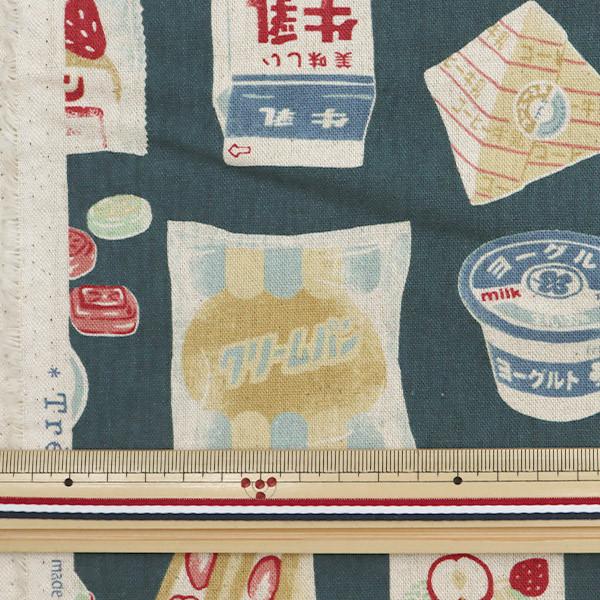 数量5から 生地 綿麻キャンバス レトロジャパン お菓子 紺 Yka 810 1c Kokka コッカ ユザワヤ 通販 Paypayモール