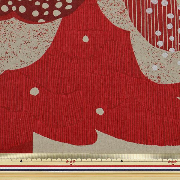 生地 『echino(エチノ) 綿麻キャンバス Christmas tree カットクロス 約110cm×60cm ワイン×レッド EKX97300-300B』 KOKKA コッカ｜yuzawaya｜02