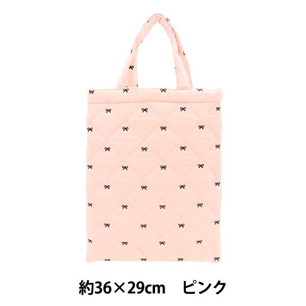 バッグ 『リボン刺しゅうキルト トートバッグ ピンク HS2283-2 