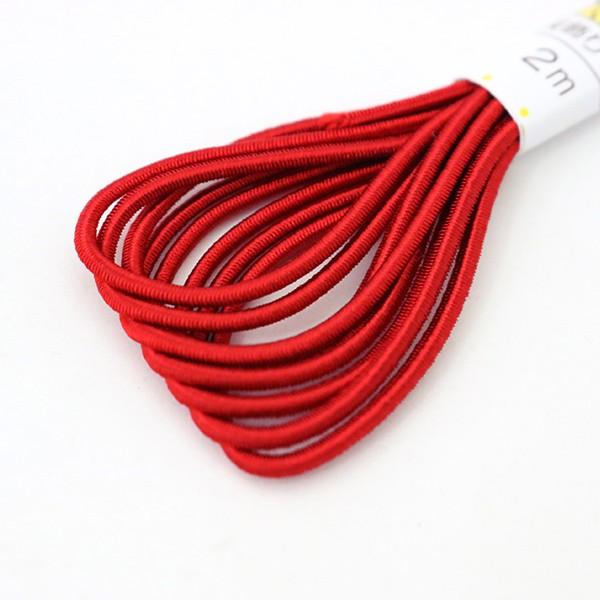 赤いひも 手芸ひも 『カラーひも 細 約3mm幅×3m ローズ F100-48』 YUSHIN 遊心