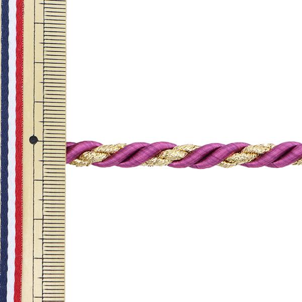 【数量5から】 手芸ひも 『ツイストコード 幅約6mm 紫 金 KY-7-D4』|yuzawaya|02