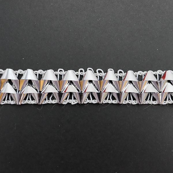 数量5から】 手芸ブレード 『ラメブレード 幅約1.7cm 1番色 シルバー