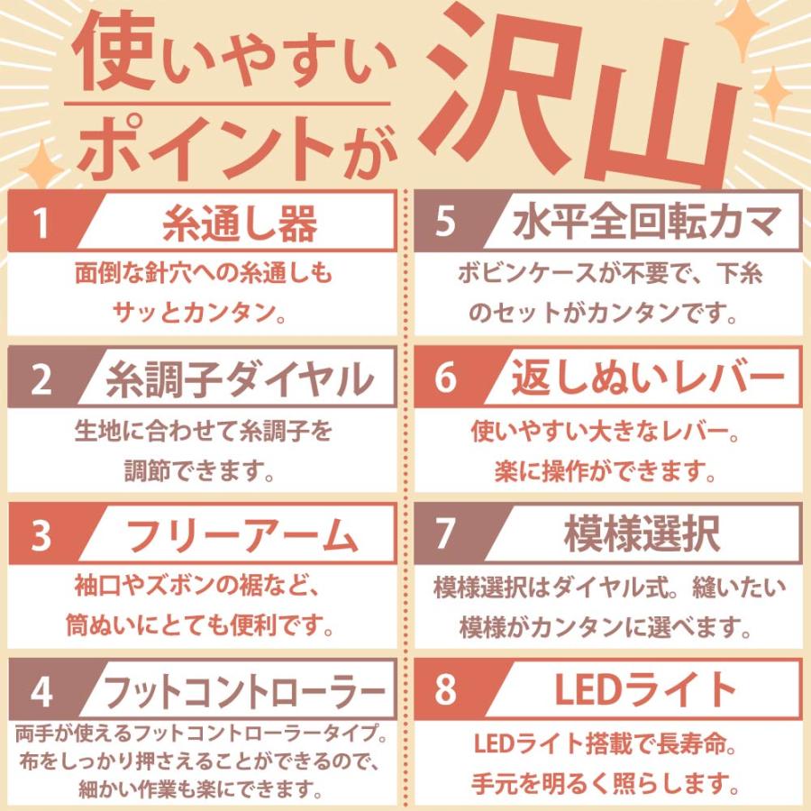 家庭用ミシン本体 『アニュドールファミリアS(通販限定) Y-90S』 JANOME ジャノメ 蛇の目 |  | 03