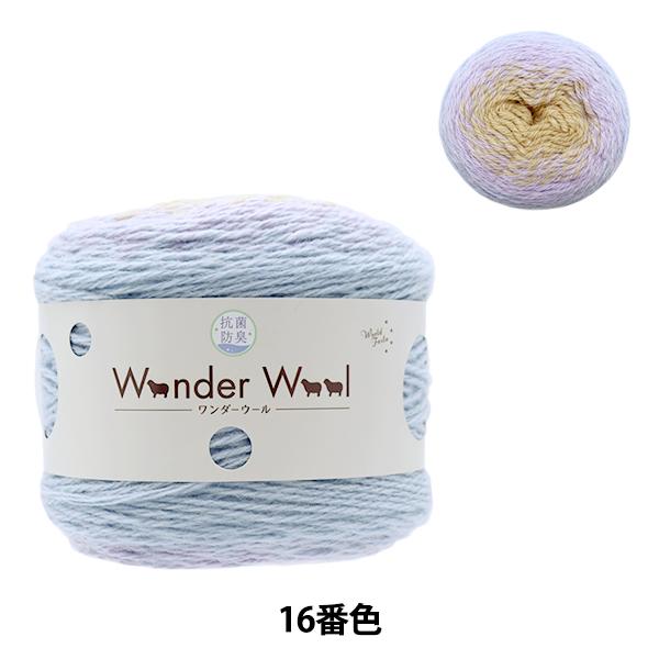 秋冬毛糸 抗菌 ワンダーウール 16番色 サックス World Festa ワールドフェスタ ユザワヤ限定商品