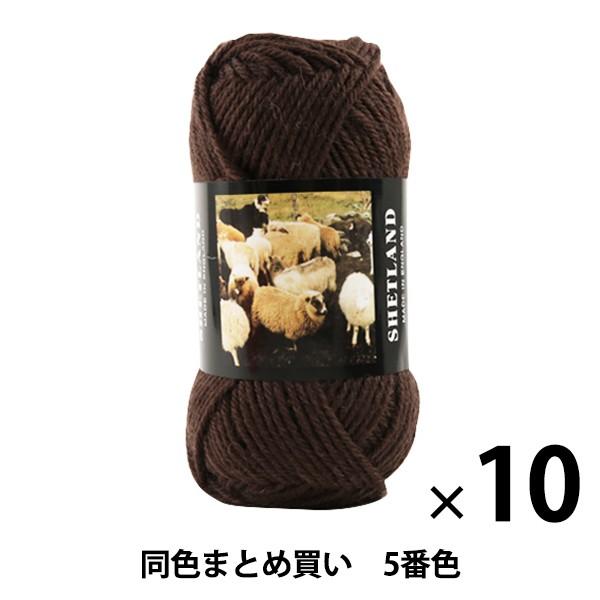 【10玉セット】秋冬毛糸 『SHETLAND(シェットランド) 5番色』 Puppy パピー【まとめ買い・大口】