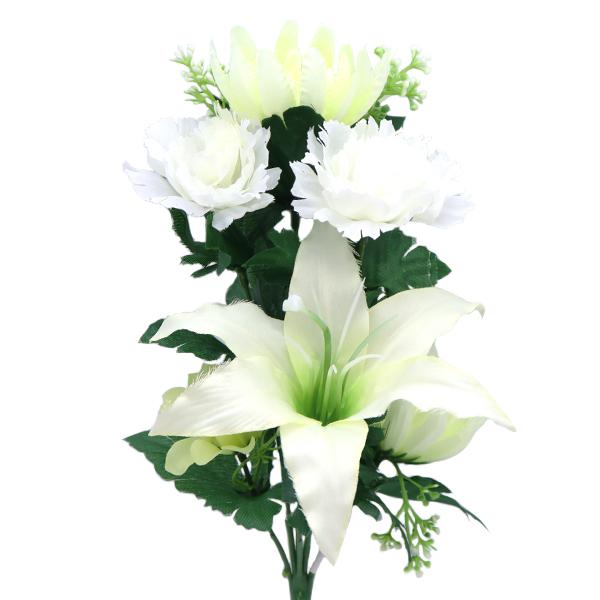 造花 シルクフラワー 仏花ブッシュ ホワイト Fd3178 ユザワヤ 通販 Paypayモール