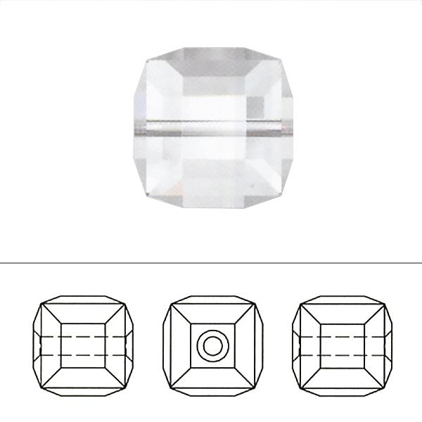スワロフスキー 『#5601 Cube パシフィックオパールシマー 4mm 4粒』｜yuzawaya｜02