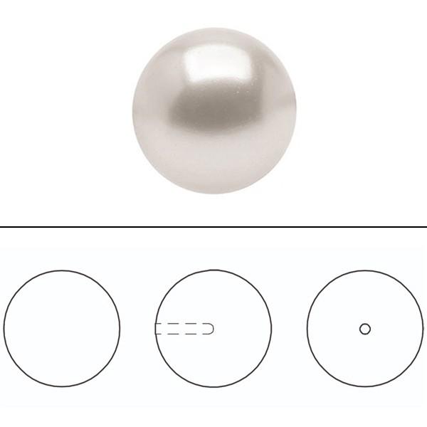 スワロフスキー 『#5818 Round Pearl Bead (Half Drilled) イラデサントタヒチアンルックパール 6mm 5粒』｜yuzawaya｜02