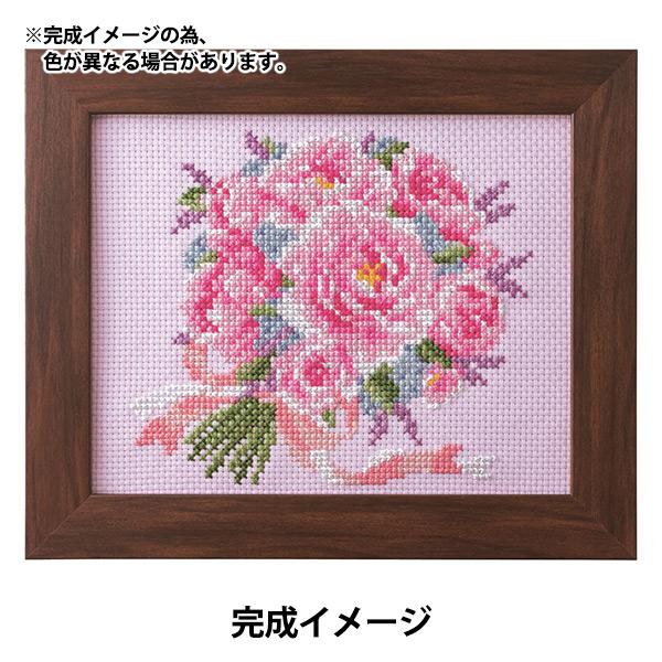 刺しゅう（欧風刺繍） 刺しゅうキット 『季節を彩るフラワーアレンジメント June シャクヤク