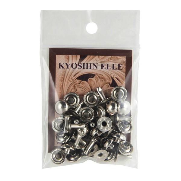 手芸工具 玉飾りカシメ 中 ニッケル 安心の定価販売 協進エル 個入り Kyoshin Elle 01