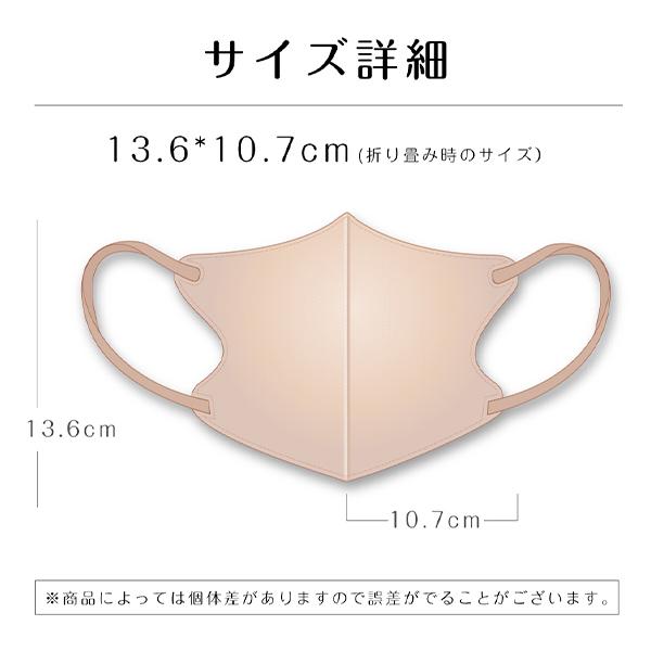 衛生用品『CICIBELLA 3Dマスク バイカラー 10枚入り サンドベージュ』｜yuzawaya｜04