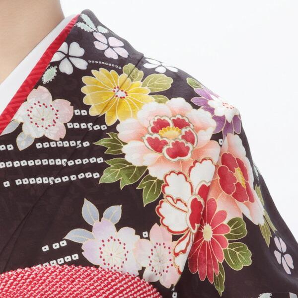 京都きもの友禅 振袖 中古 フルセット 成人式 Lサイズ 古典 茶系 京都きもの友禅 振袖 中古 フルセット 成人式 Lサイズ 古典 茶系