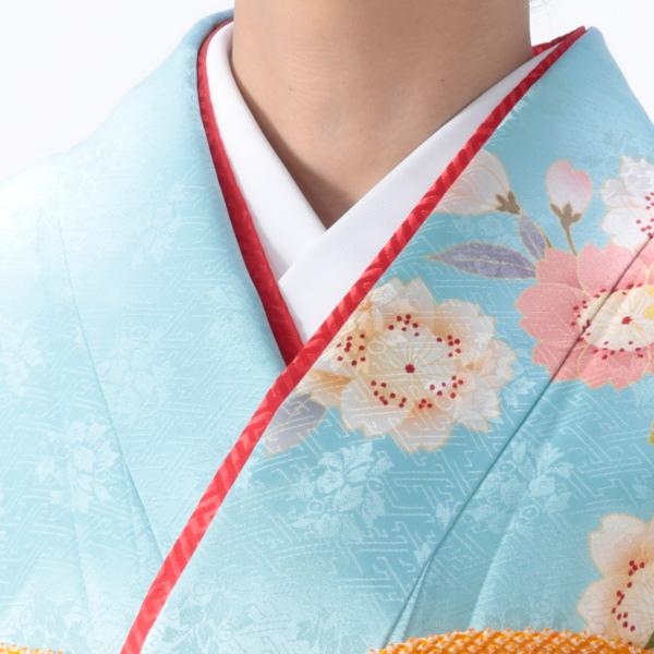 京都きもの友禅 振袖 成人式 フルセット Mサイズ 古典 青・紺系 正絹 