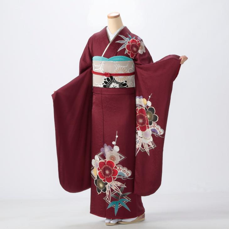 【成人式振袖フルセット】京都きもの友禅　振袖　赤 京都きもの友禅 振袖レンタル (成人式) 振袖 フルセット Mサイズ