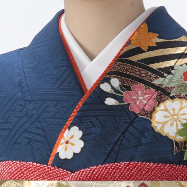 京都きもの友禅 振袖 中古 フルセット 成人式 Mサイズ 古典 青 京都きもの友禅 振袖 中古 フルセット 成人式 Mサイズ 古典 青