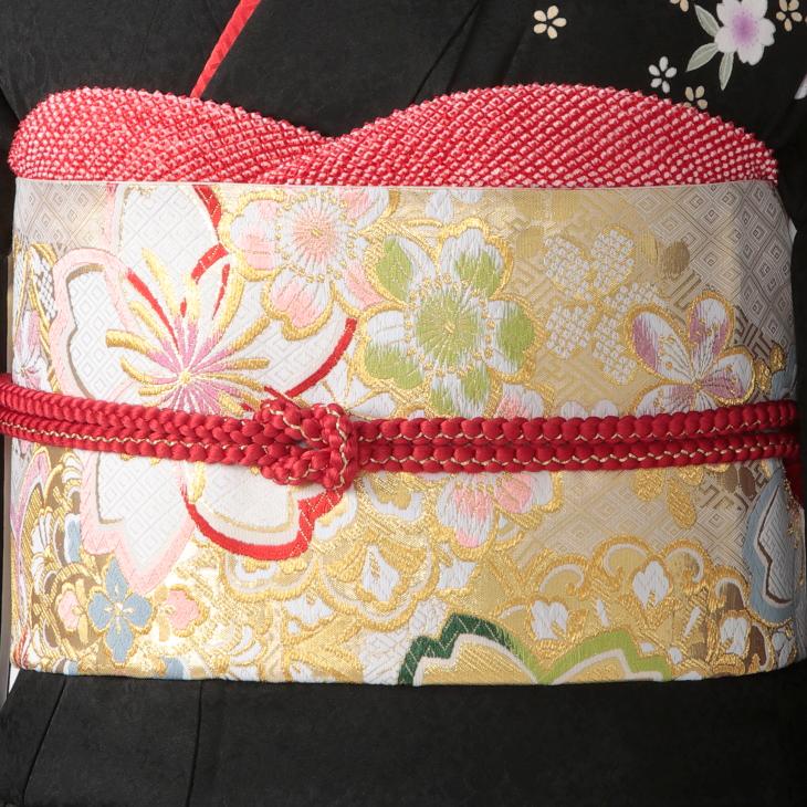 振袖 成人式 フルセット Sサイズ 花柄 黒系 着物 購入 正絹 結婚式 卒業式 セット 爆買の画像