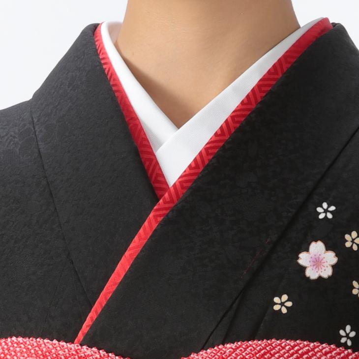 振袖 成人式 フルセット Sサイズ 花柄 黒系 着物 購入 正絹 結婚式 卒業式 セット 爆買の画像
