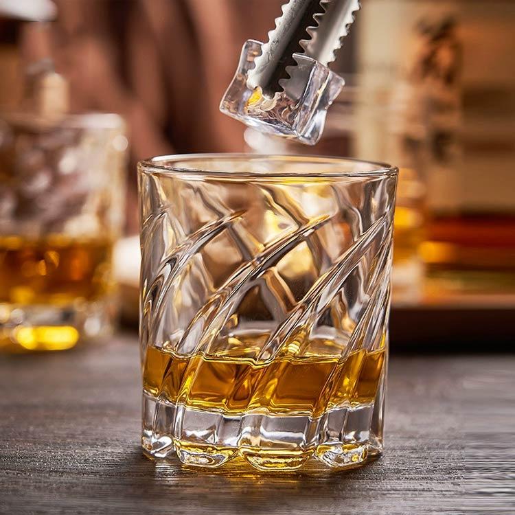 ロックグラス コップ スピングラス 360度回転 285ml 日本酒 タンブラー