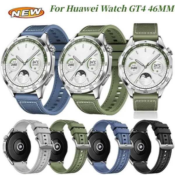 Huawei Watch用コンポジットシリコンストラップ 公式ナイロン編組ブレスレット gt4 3  GT4-3-2プロベルト 22mm  46mm｜yuzuriha-store｜02