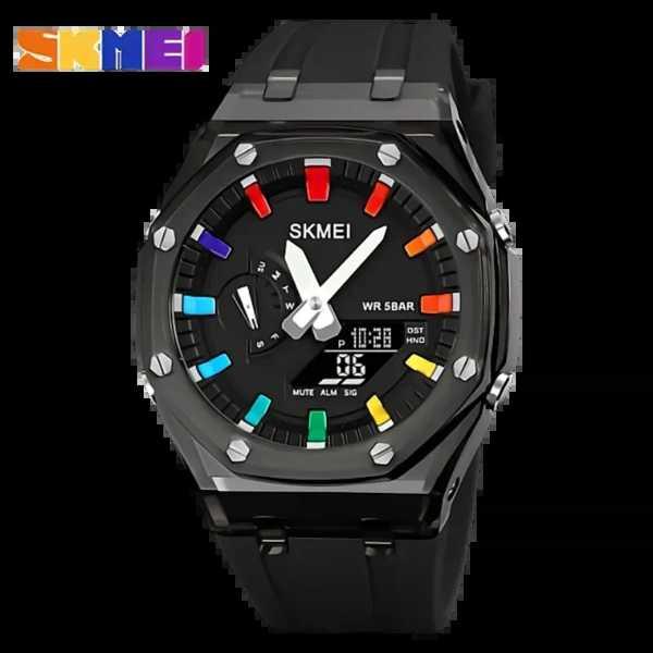 Skmei-メンズ腕時計、防水、カウントダウン、ストップウォッチ