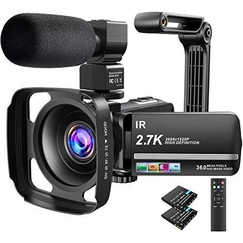 素敵でユニークな Camera Vlogging YouTube HD Ultra 2.7K Camcorder Camera Video 36MP Night IR プロジェクターアクセサリー