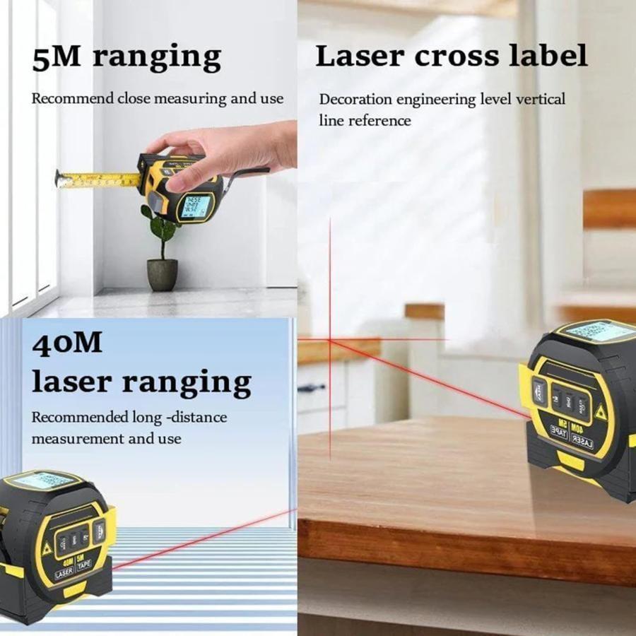 コンベックス 3 In 1デジタル距離計 メジャー レーザー距離計 タジマ タジマ スケール スケール メジャー 巻尺 測定距離60m 巻尺5ｍ 電池式 LCDデジタル表示｜yy-apollo-store｜05