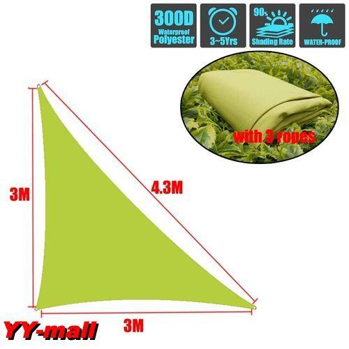 オーニング すだれ タープ 庭 日よけ シェード 三角形 目隠し おしゃれ 紫外線 丈夫 オリーブグリーン