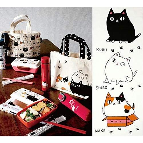 トートバッグ 小 猫3兄弟 ランチバッグ エコバッグ 手提げ 帆布 布