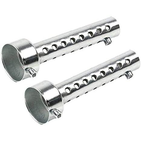 やふーすとあーバイク マフラー サイレンサー F45mm 2本 シルバー 消音器 車 バイクサイレンサー インナーサイレンサー インナーバッフル 高品質新品