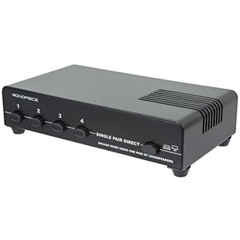 印象のデザイン 日本全国送料無料 Monoprice 4-Channel Speaker Selector ブラック 4チャンネル mxhqn.com mxhqn.com