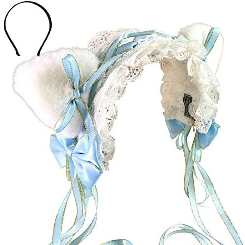 猫耳 ヘッドドレス 取外し カチューシャ ロリータ 髪飾り ｄａｋｅｓｕｔａ 白耳 水色リボン 白耳 水色リボン 1a2b3 Wag12g2ag001 やふーすとあー 通販 Yahoo ショッピング