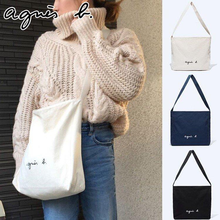 アニエスベー Agnes B ショルダー バッグ 新品 キャンバス メンズ レディース 通学 バレンタイン 期間限定の激安セール