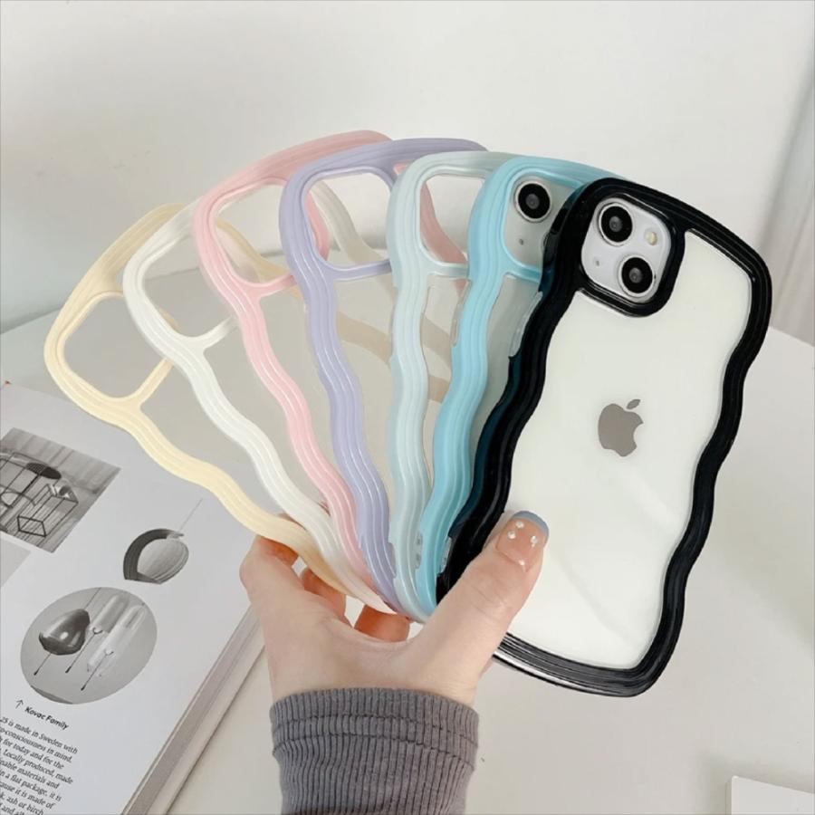 スマホケース ウェーブ iPhone17 17e Pixel 9 Pro ケース クリア 2way