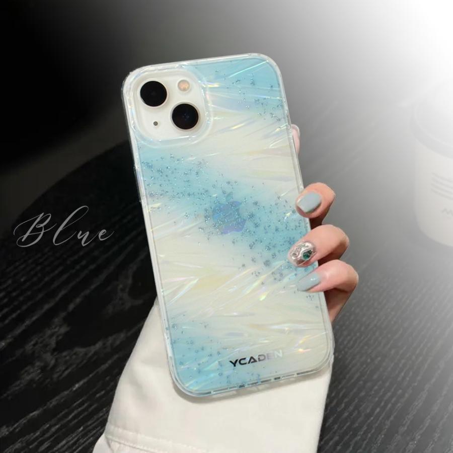 iPhone 15 スマホケース iPhone15 ケース 14 オーロラ シェル キラキラ