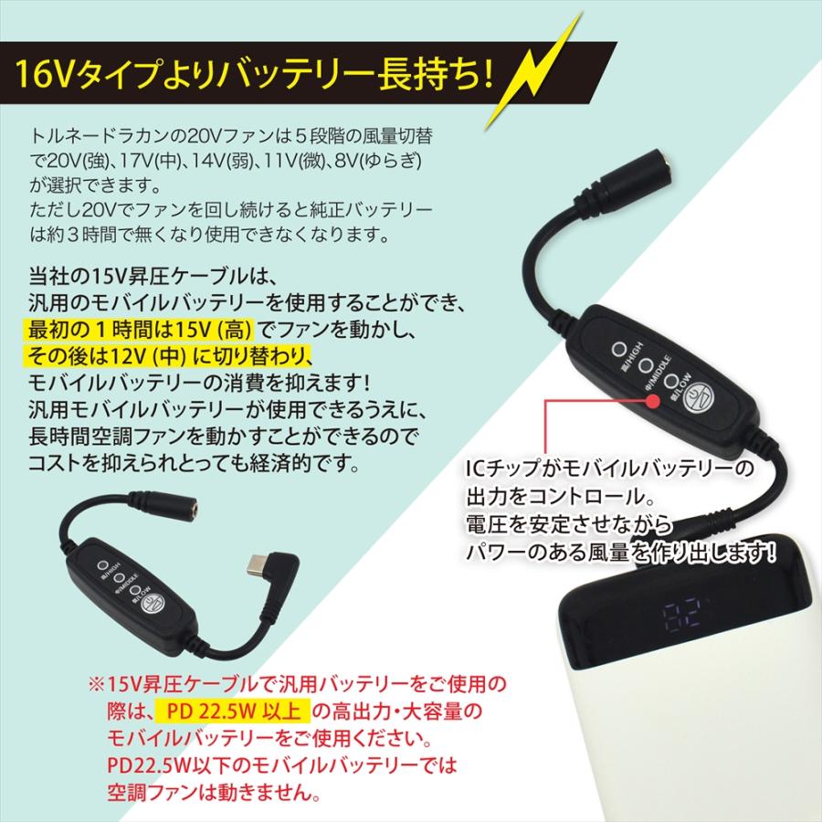 トルネードラカン 20V FS6 2023年 対応 Type-C昇圧 アダプター